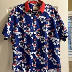 UTZ Chips Mascot Hawaiian Floral Button Down Shirt Route One Apparel Size 2XL